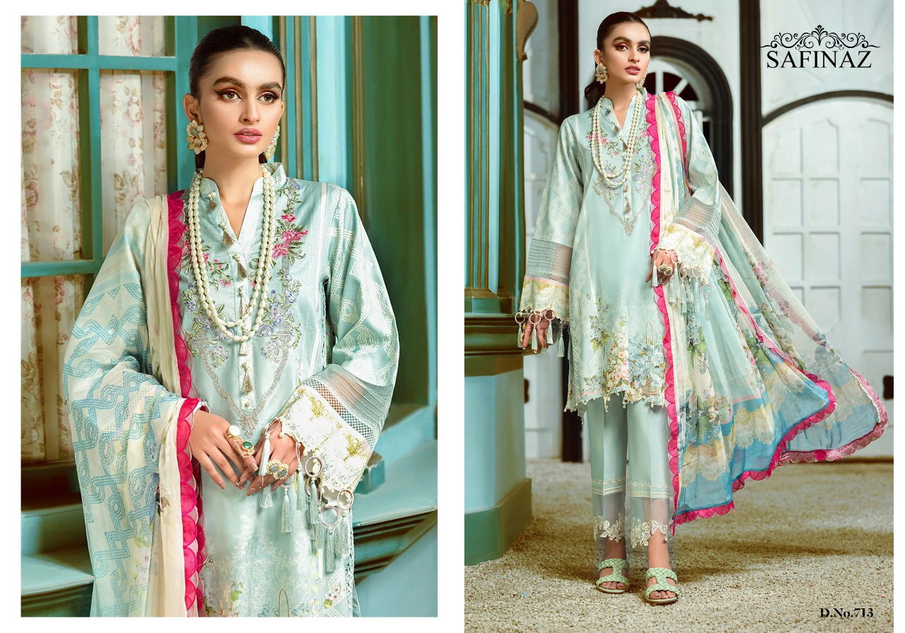 Safinaz Firdous 7 Designer Ethnic Wear Lawn Cotton Pakistani Salwar Kameez Collection